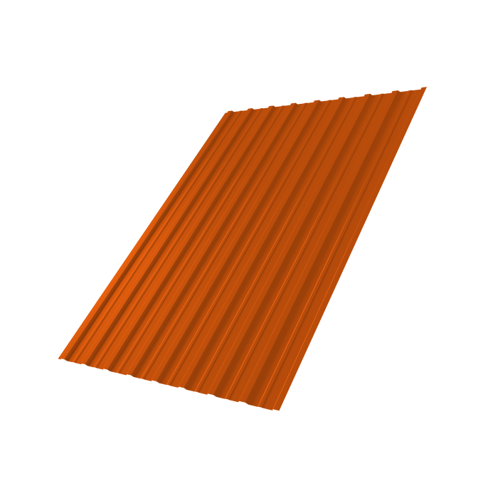 Профнастил С10A 0,45 PE RAL 2004 оранжевый