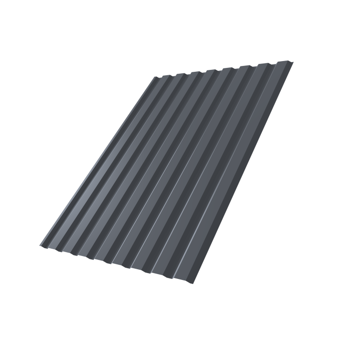 Профнастил С20A 0,5 PurPro RAL 7024 мокрый асфальт