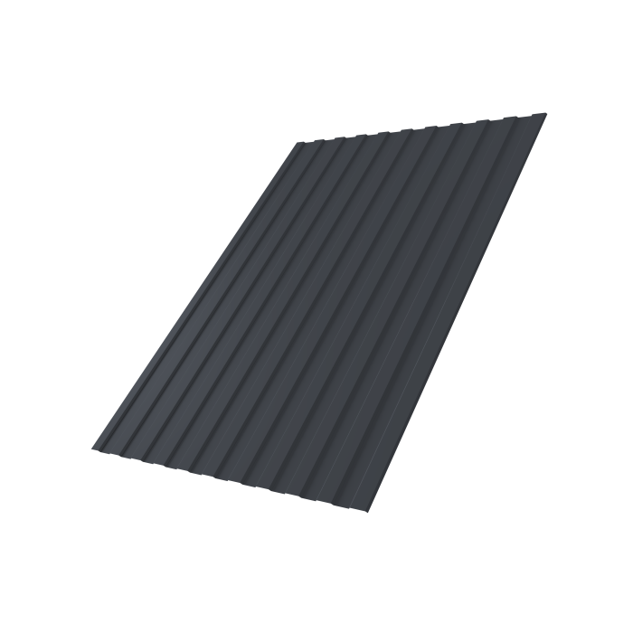 Профнастил С8A v01 0,5 Satin Matt TX RAL 7024 мокрый асфальт