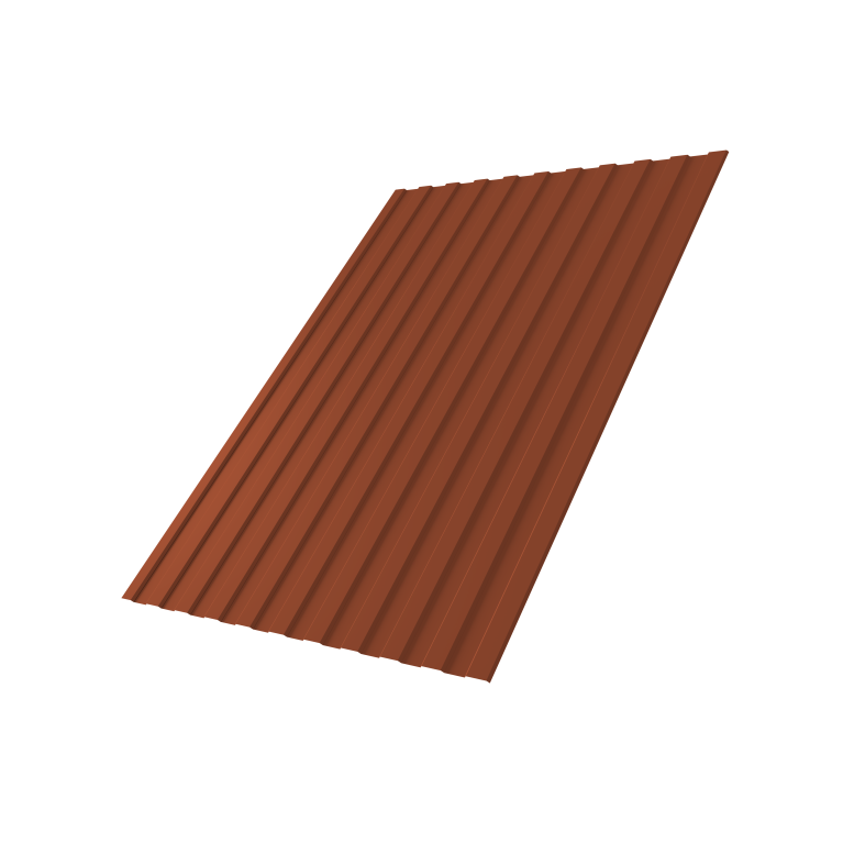 Профнастил С8A v01 0,5 Satin Matt TX RAL 8004 терракота