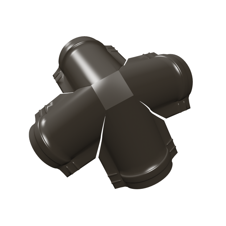 Четверник конька полукруглого 0,5 Satin Matt TX с пленкой RR 32 темно-коричневый