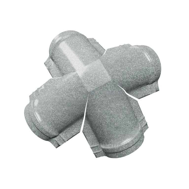 Четверник конька малого полукруглого 0,45 Zn п/ф