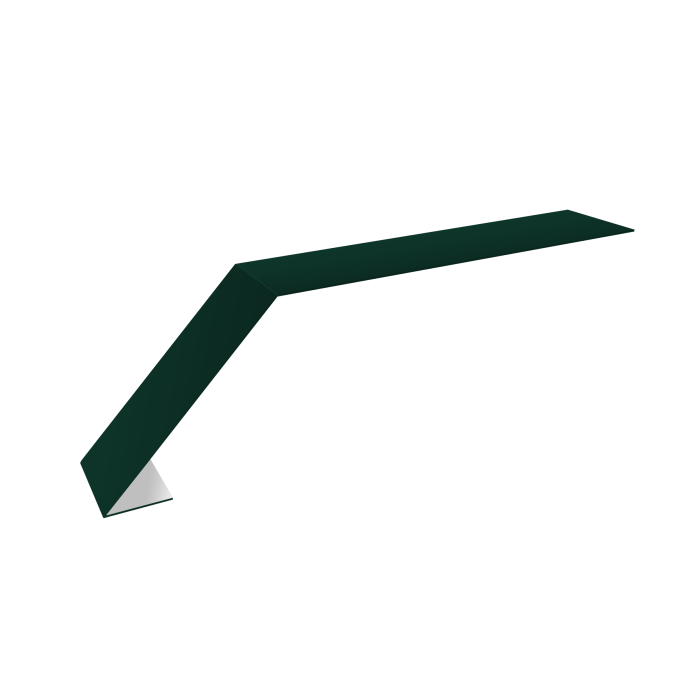 Планка карнизная для мягкой кровли 100х60 0,4 PE с пленкой RAL 6005 зеленый мох (3м)