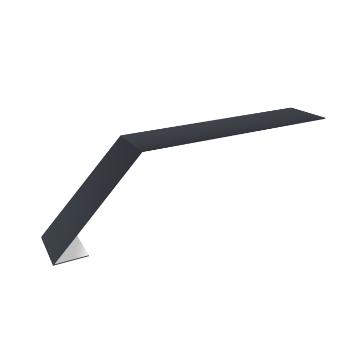 Планка карнизная для мягкой кровли 100х60 0,45 Drap TR RAL 7024 мокрый асфальт (2м)