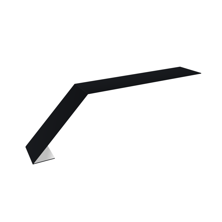 Планка карнизная для мягкой кровли 100х60 0,45 Drap TR RAL 9005 черный (3м)