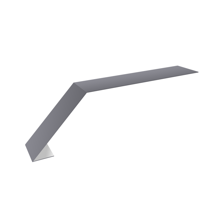 Планка карнизная для мягкой кровли 100х60 0,45 Drap TX RAL 7004 сигнальный серый (3м)