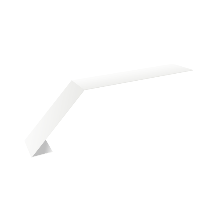 Планка карнизная для мягкой кровли 100х60 0,45 Drap TX RAL 9003 сигнальный белый (2м)