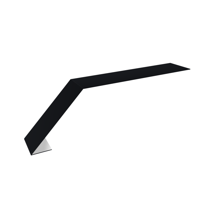 Планка карнизная для мягкой кровли 100х60 0,45 PE с пленкой RAL 9005 черный (2м)