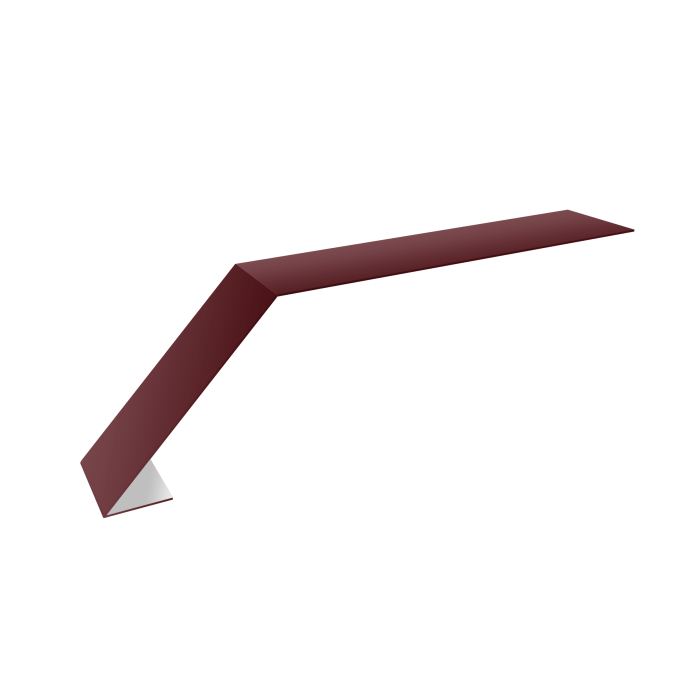 Планка карнизная для мягкой кровли 100х60 0,5 PE с пленкой RAL 3005 красное вино (3м)