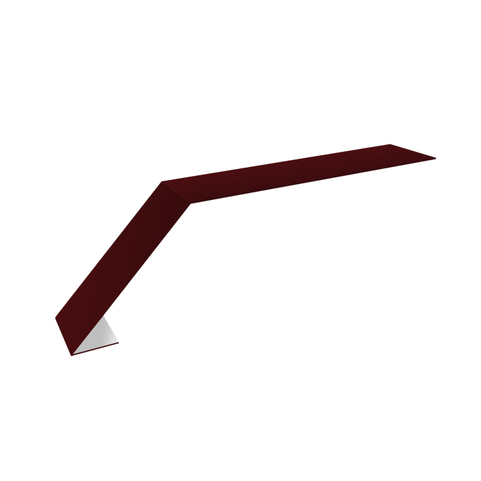 Планка карнизная для мягкой кровли 100х60 0,5 Satin Matt RAL 3005 красное вино (2м)