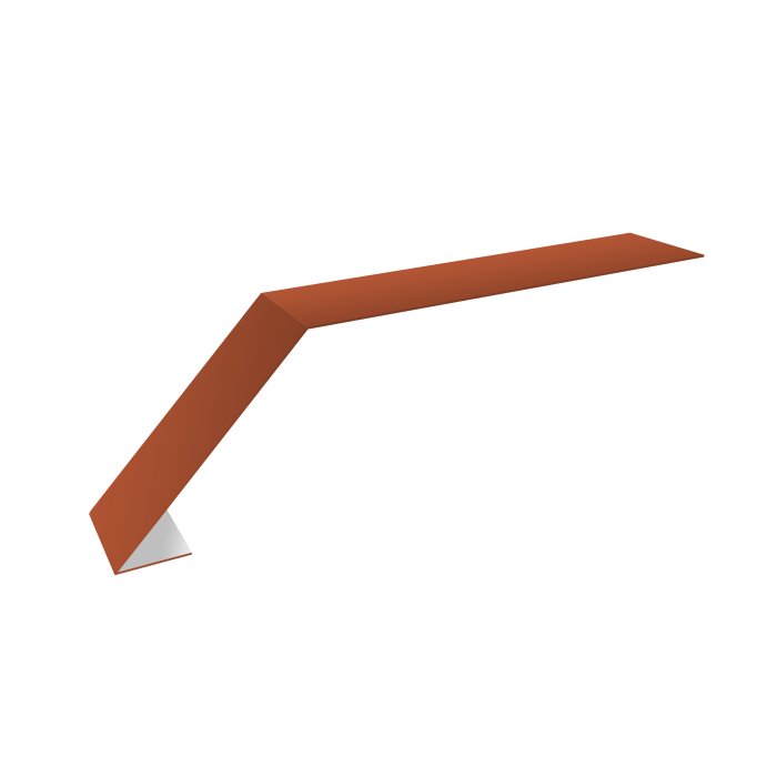 Планка карнизная для мягкой кровли 100х60 0,5 Satin Matt RAL 8004 терракота (3м)