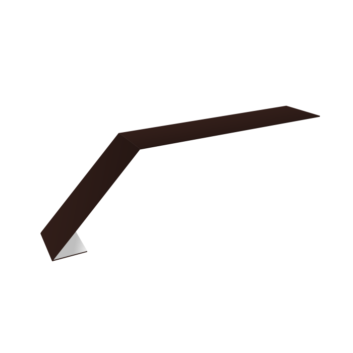 Планка карнизная для мягкой кровли 100х60 0,5 Satin Matt RAL 8017 шоколад (3м)