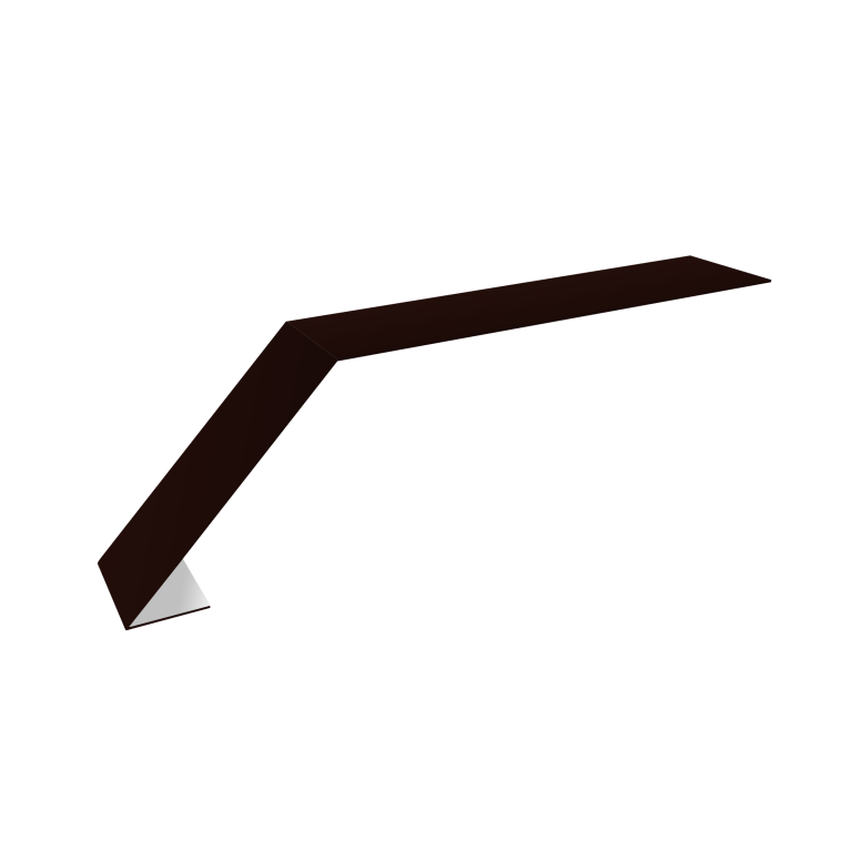 Планка карнизная для мягкой кровли 100х60 0,5 Satin Matt RR 32 темно-коричневый (2м)