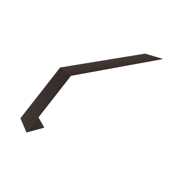 Планка карнизная для мягкой кровли 100х60 0,5 Velur X RR 32 темно-коричневый (2м)