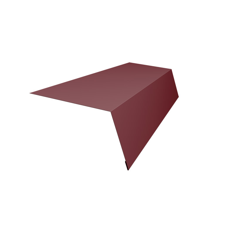 Планка карнизная для мягкой кровли 100х65 0,45 Drap TX RAL 3005 красное вино (2м)