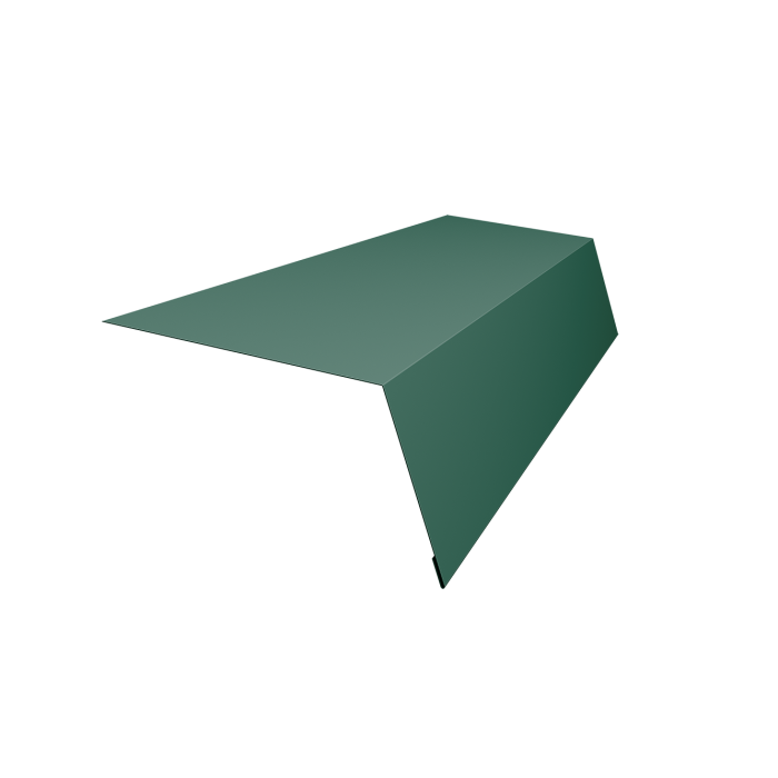 Планка карнизная для мягкой кровли 100х65 0,45 Drap TX RAL 6005 зеленый мох (3м)