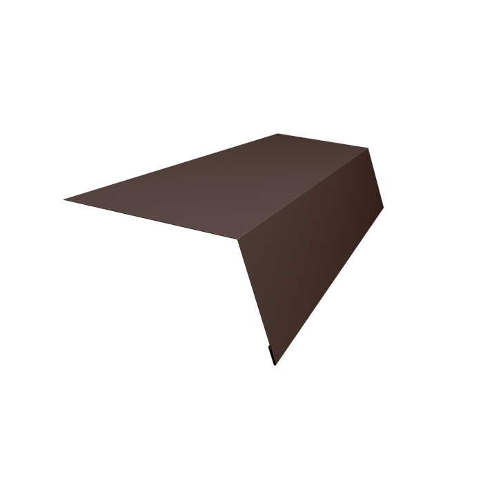 Планка карнизная для мягкой кровли 100х65 0,45 Drap TX RAL 8017 шоколад (3м)