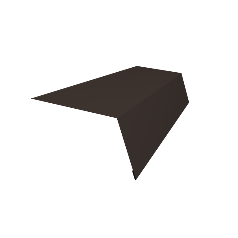 Планка карнизная для мягкой кровли 100х65 0,5 Drap RR 32 темно-коричневый (2м)