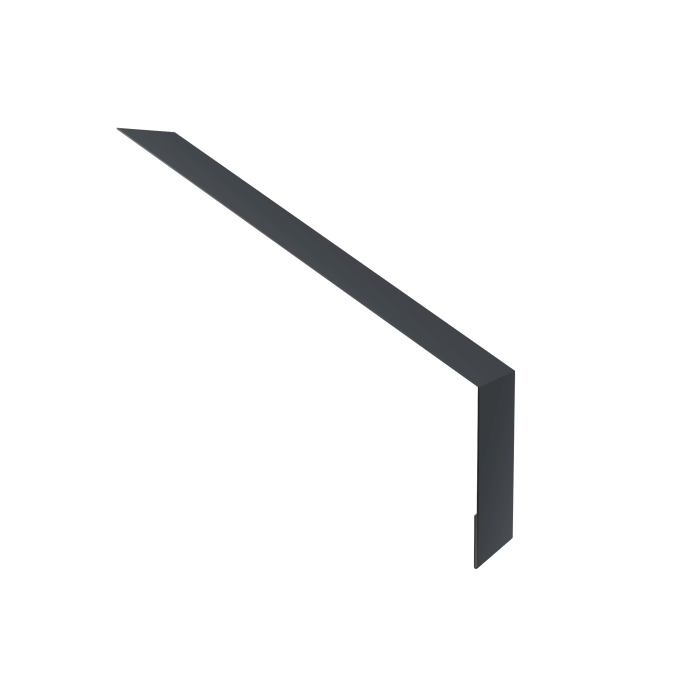 Планка карнизная для мягкой кровли 135х50 0,45 Drap RAL 7024 мокрый асфальт (2м)