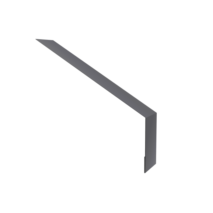 Планка карнизная для мягкой кровли 135х50 0,45 Drap TX RAL 7004 сигнальный серый (2м)