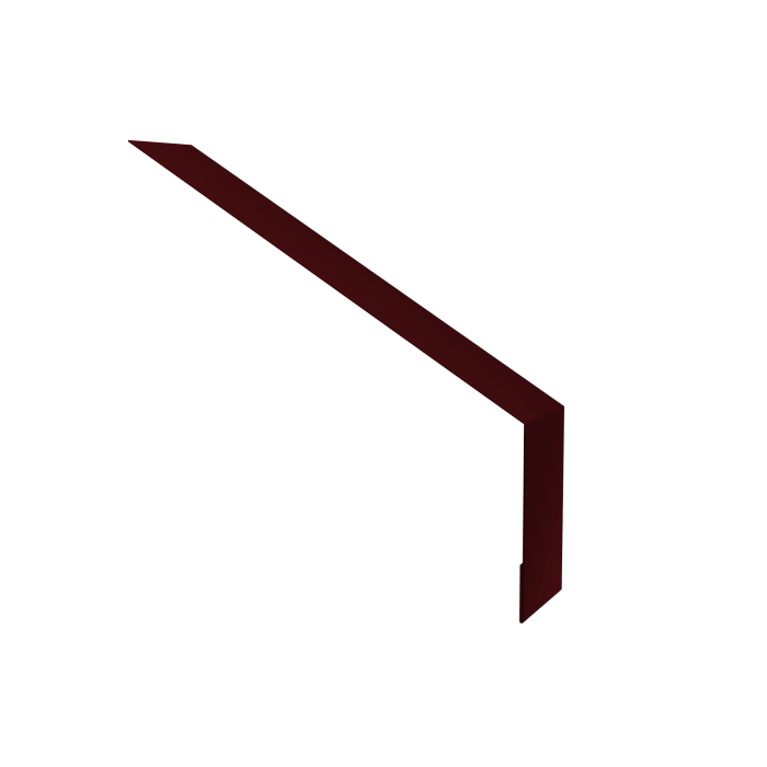 Планка карнизная для мягкой кровли 135х50 0,5 PE с пленкой RAL 3005 красное вино (3м)