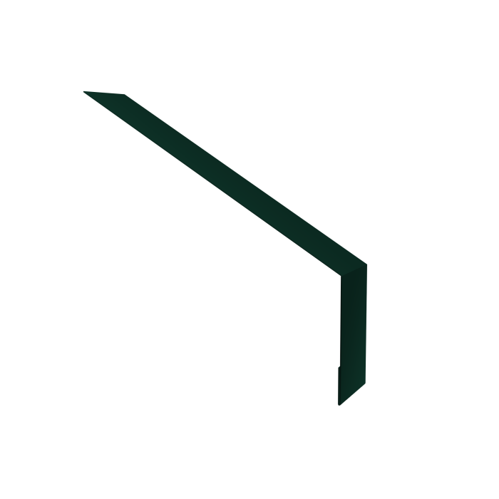 Планка карнизная для мягкой кровли 135х50 0,5 PE с пленкой RAL 6005 зеленый мох (3м)