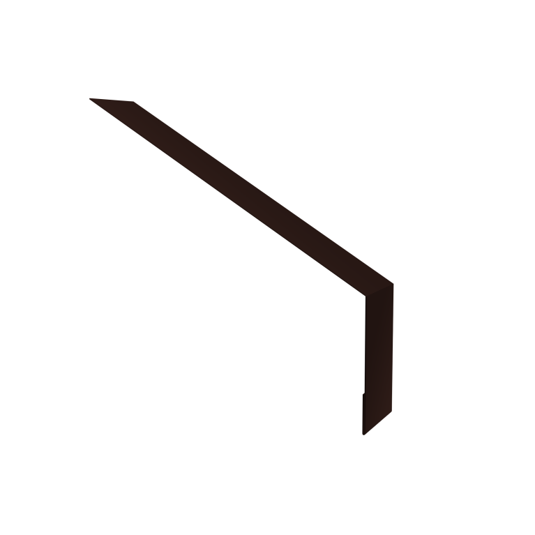 Планка карнизная для мягкой кровли 135х50 0,5 PE с пленкой RAL 8017 шоколад (3м)