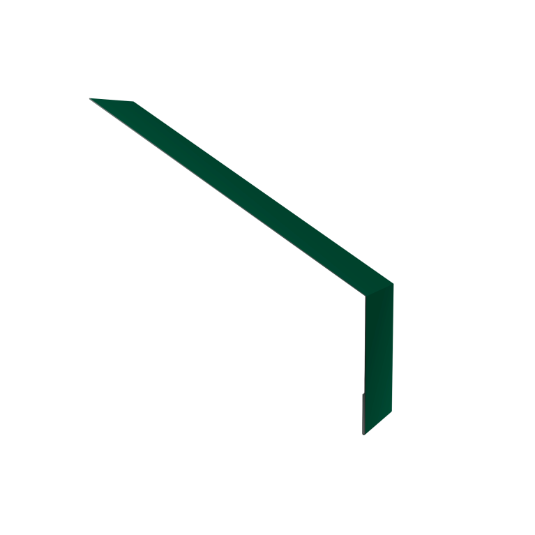 Планка карнизная для мягкой кровли 135х50 0,5 Satin Matt RAL 6005 зеленый мох (3м)