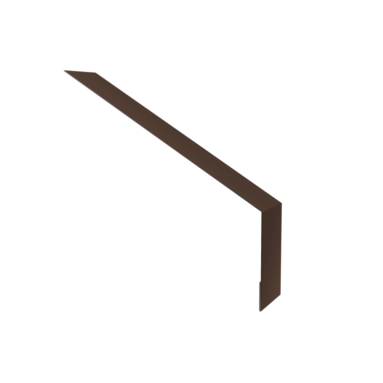 Планка карнизная для мягкой кровли 135х50 0,5 Satin Matt RAL 8017 шоколад (2м)