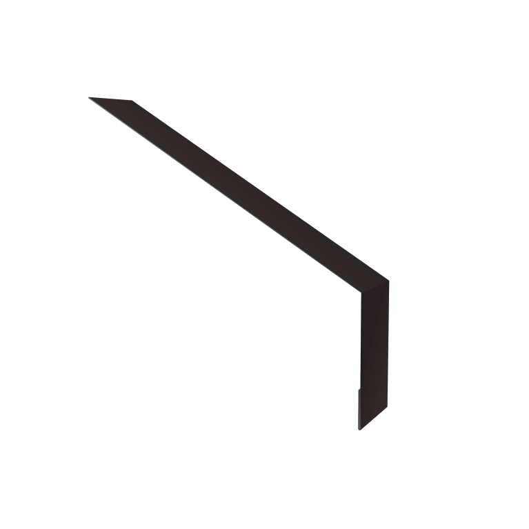 Планка карнизная для мягкой кровли 135х50 0,5 Satin Matt RAL 9005 черный (2м)