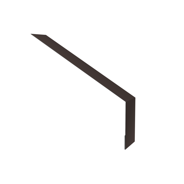 Планка карнизная для мягкой кровли 135х50 0,5 Satin Matt RR 32 темно-коричневый (2м)