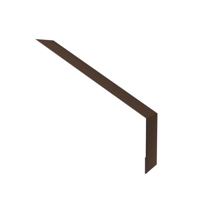 Планка карнизная для мягкой кровли 135х50 0,5 Satin с пленкой RAL 8017 шоколад (2м)