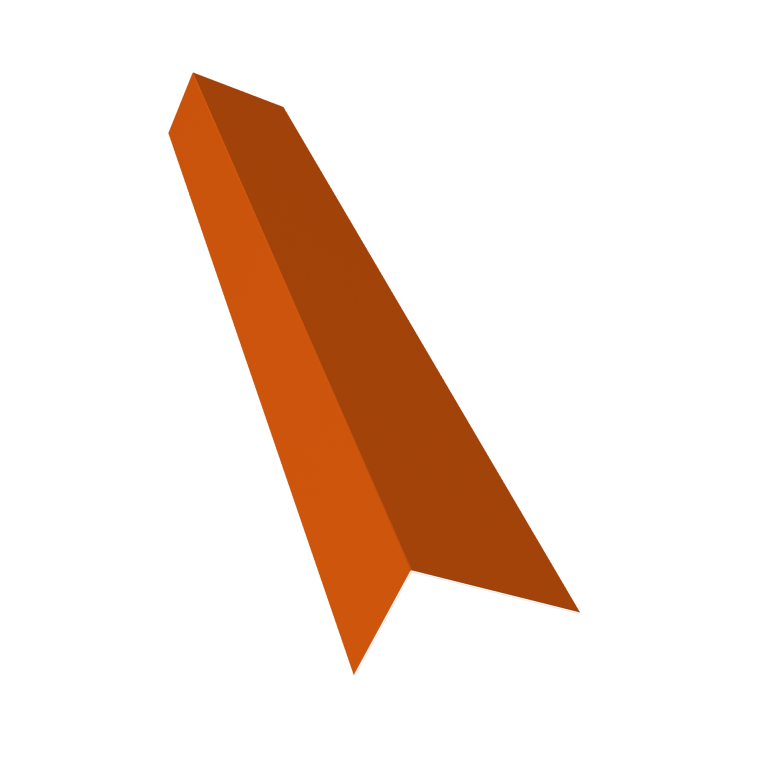 Планка на коньковый аэратор 30х20 Фартук S8 0,45 PE с пленкой RAL 2004 оранжевый (3м)