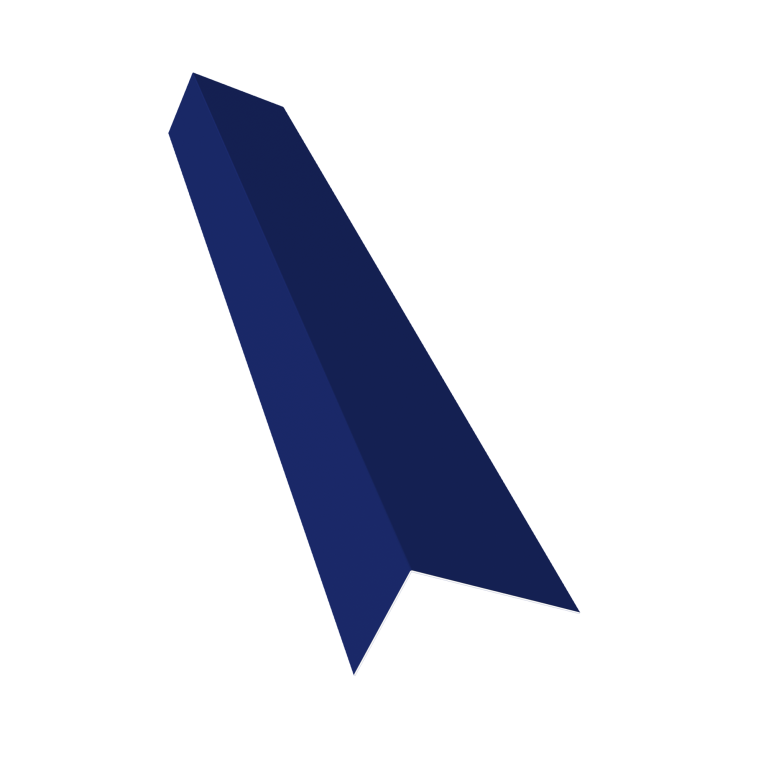 Планка на коньковый аэратор 30х20 Фартук S8 0,45 PE с пленкой RAL 5002 ультрамариново-синий (2м)