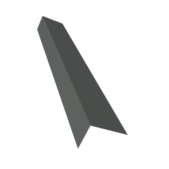 Планка на коньковый аэратор 30х20 Фартук S8 0,45 PE с пленкой RAL 7005 мышино-серый (3м)