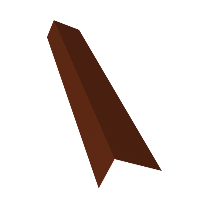 Планка на коньковый аэратор 30х20 Фартук S8 0,5 Satin с пленкой RAL 3009 оксидно-красный (3м)