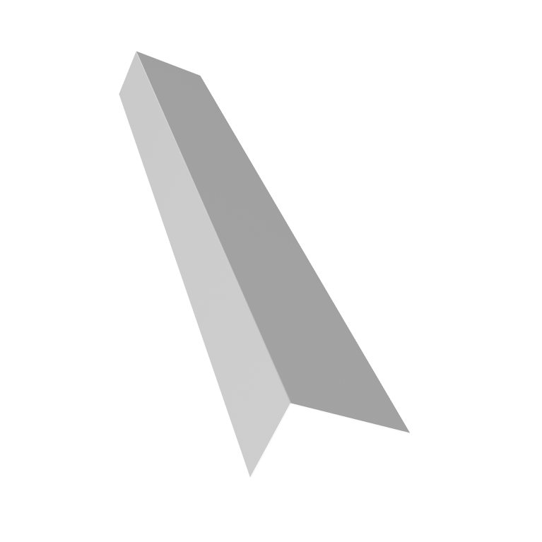 Планка на коньковый аэратор 30х20 Фартук S8 0,5 Satin с пленкой RAL 9003 сигнальный белый (2м)