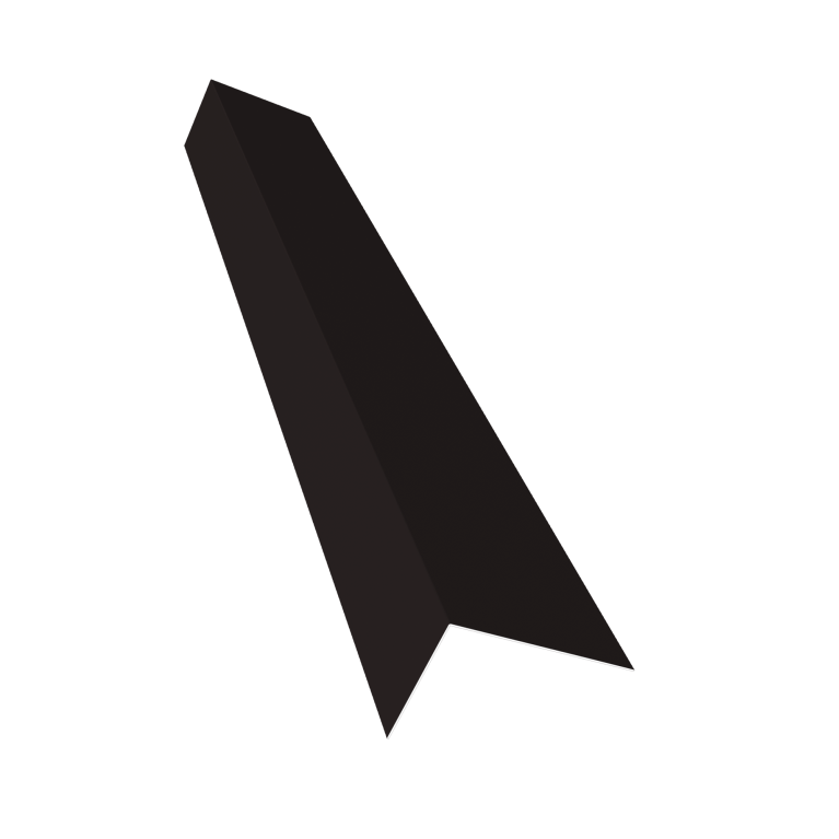 Планка на коньковый аэратор 30х20 Фартук S8 0,5 Satin с пленкой RAL 9005 черный (3м)