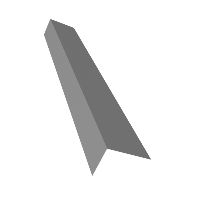 Планка на коньковый аэратор 30х20 Фартук S8 0,5 Satin с пленкой RAL 9006 бело-алюминиевый (3м)