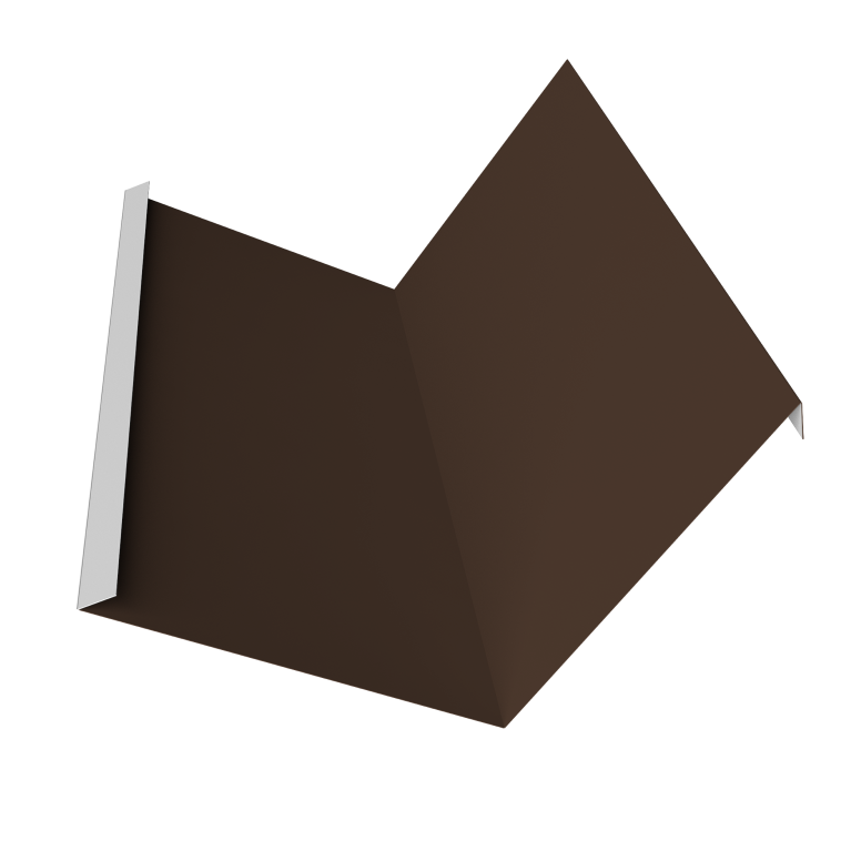 Планка примыкания 115х115 Фартук S4 пристенный уголовой 0,4 PE с пленкой RAL 8017 шоколад (3м)