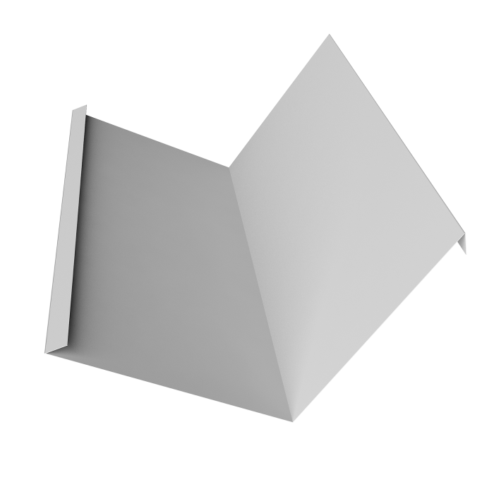 Планка примыкания 115х115 Фартук S4 пристенный уголовой 0,45 Drap с пленкой RAL 9003 сигнальный белый (3м)