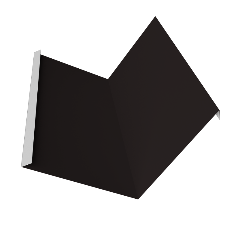 Планка примыкания 115х115 Фартук S4 пристенный уголовой 0,45 Drap TR RAL 9005 черный (3м)