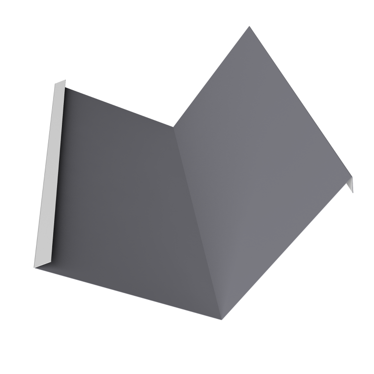 Планка примыкания 115х115 Фартук S4 пристенный уголовой 0,45 Drap TX RAL 7004 сигнальный серый (2м)