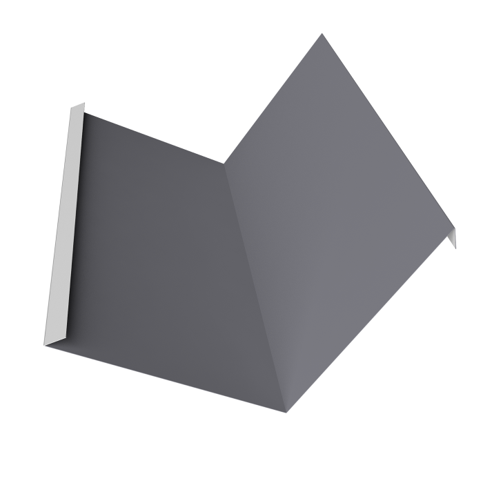 Планка примыкания 115х115 Фартук S4 пристенный уголовой 0,45 Drap TX RAL 7004 сигнальный серый (3м)