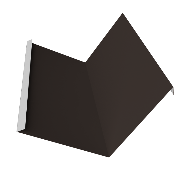 Планка примыкания 115х115 Фартук S4 пристенный уголовой 0,45 Drap TX RR 32 темно-коричневый (3м)