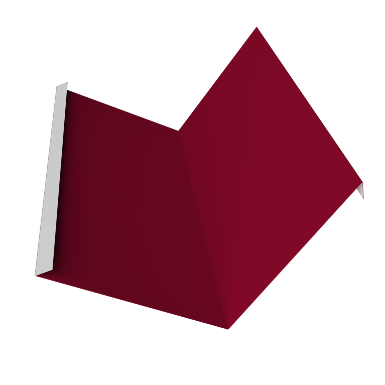 Планка примыкания 115х115 Фартук S4 пристенный уголовой 0,45 PE с пленкой RAL 3003 рубиново-красный (2м)