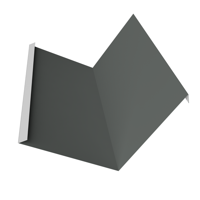 Планка примыкания 115х115 Фартук S4 пристенный уголовой 0,45 PE с пленкой RAL 7005 мышино-серый (3м)