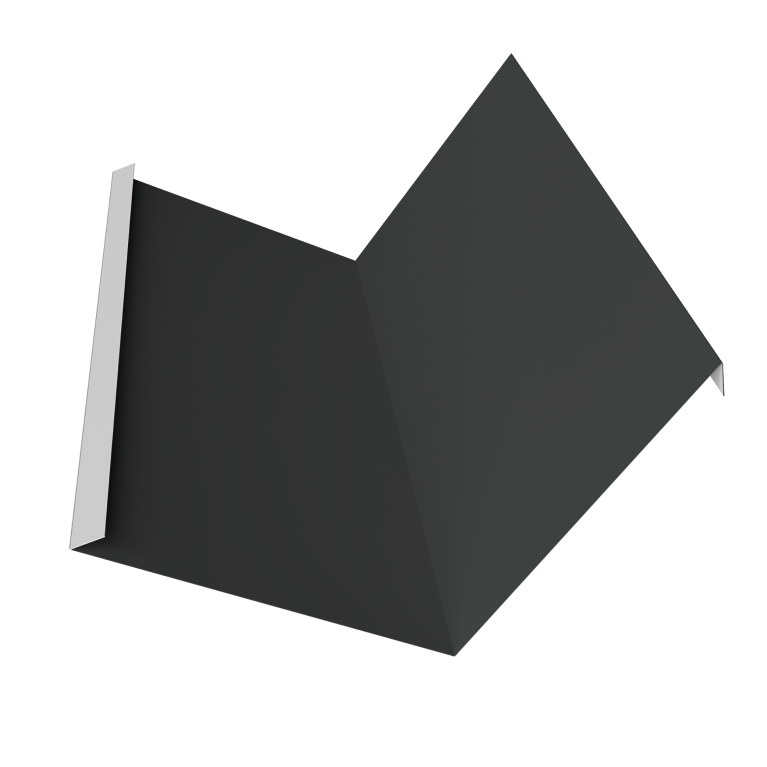 Планка примыкания 115х115 Фартук S4 пристенный уголовой 0,5 Satin Matt RAL 7016 антрацитово-серый (2м)