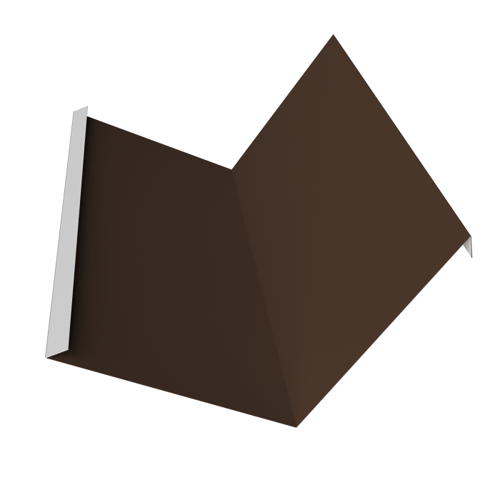 Планка примыкания 115х115 Фартук S4 пристенный уголовой 0,5 Satin Matt RAL 8017 шоколад (3м)