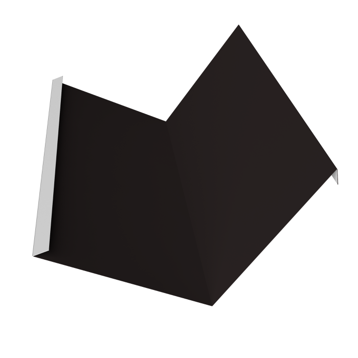 Планка примыкания 115х115 Фартук S4 пристенный уголовой 0,5 Satin Matt RAL 9005 черный (2м)